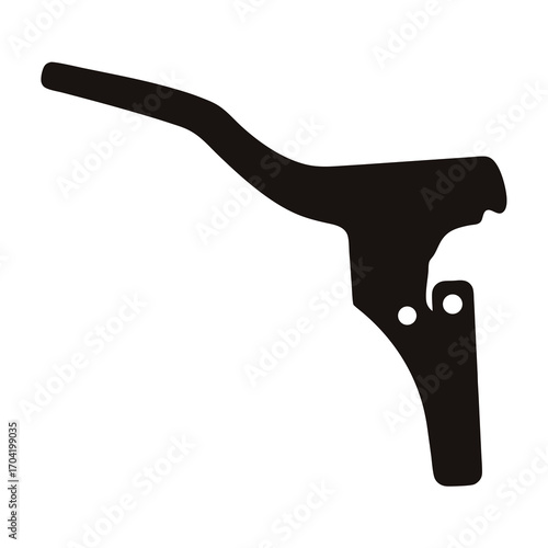 Silhouette of a bicycle brake lever, showcasing a sleek and modern design
