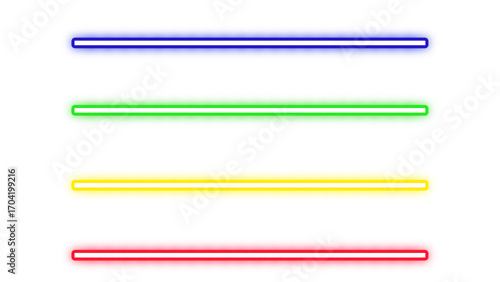 Foto A graphic representation of four colorful lightsabers arranged horizontally on a