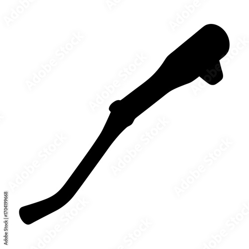 Silhouette depiction of a primitive bludgeon weapon resembling a club