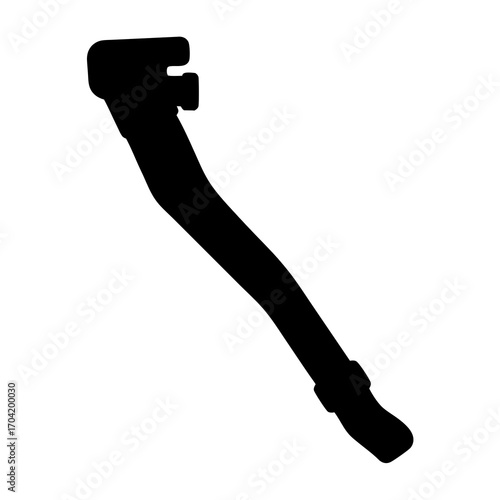 Silhouette of an automotive component suggesting engine intake or exhaust system