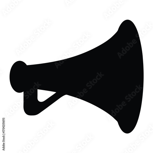 Silhouette of a megaphone used for announcements or public address systems