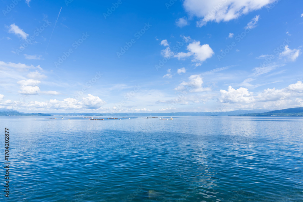 Obraz premium 快晴の鹿児島湾