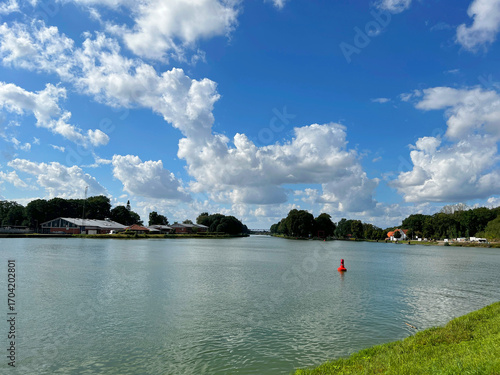 Water canal near the city of Herstel in Germany.