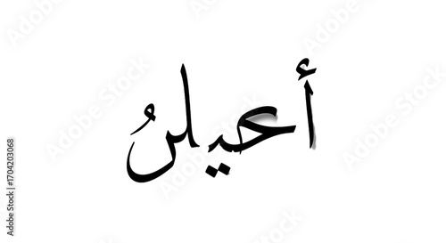 Arabic Calligraphy Art Elegant Script Rendered with Artistic Flair on a Clean White Background