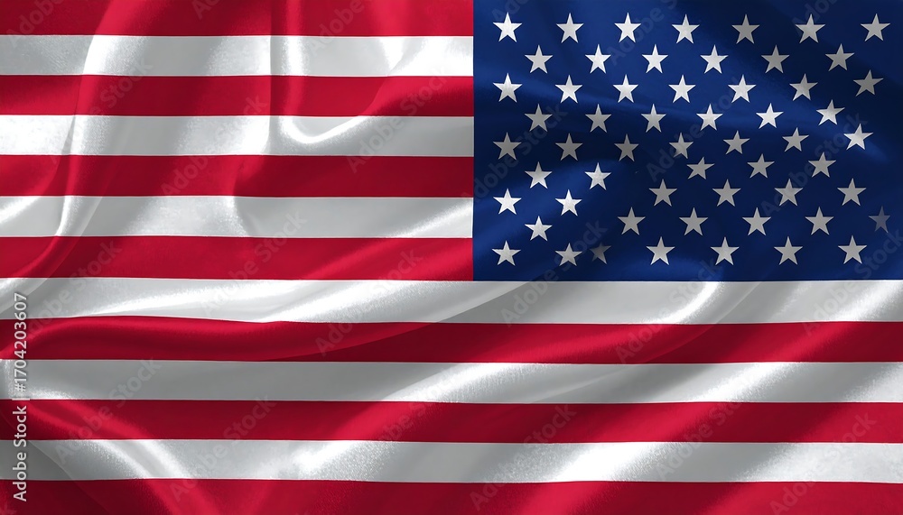 Naklejka premium American flag, draped fabric