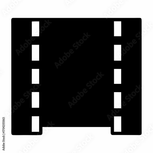 Film Strip Icon Representing Cinema, Movie Making, or Photography Industry