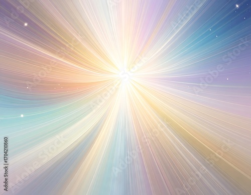 Radiant burst of pastel colors