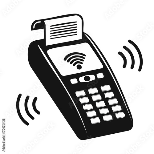 NFC POS Terminal Glyph Icon