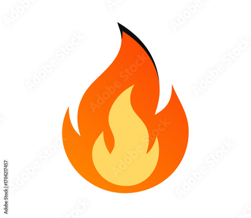 Fire flame logo vector illustration design template
