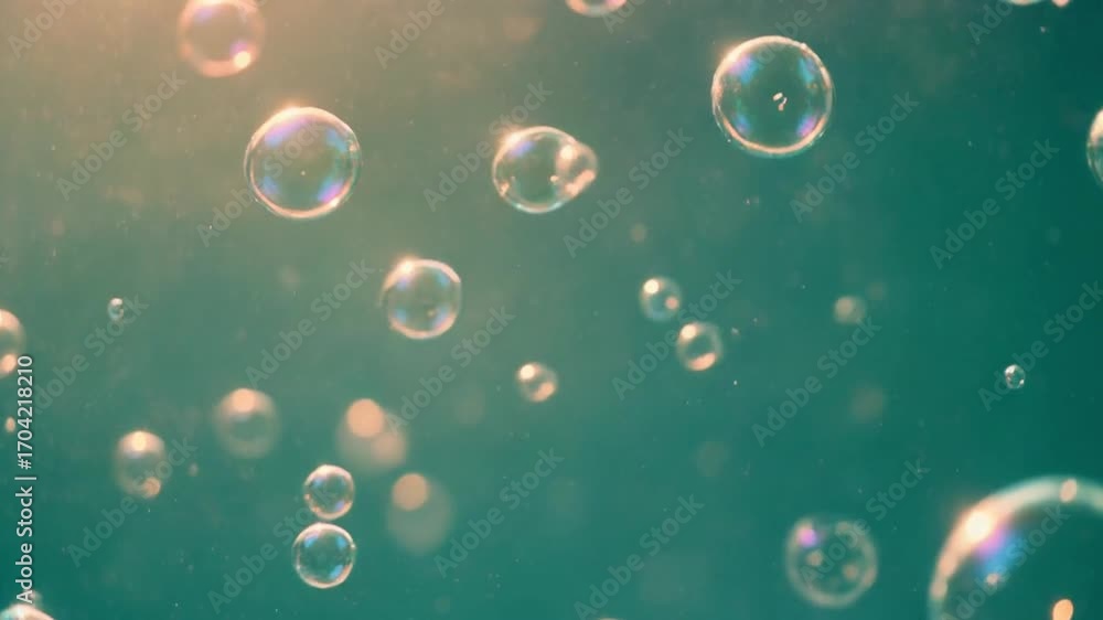 custom made wallpaper toronto digitalRelaxing animation of bubbles rising in teal water with soft glowing highlights