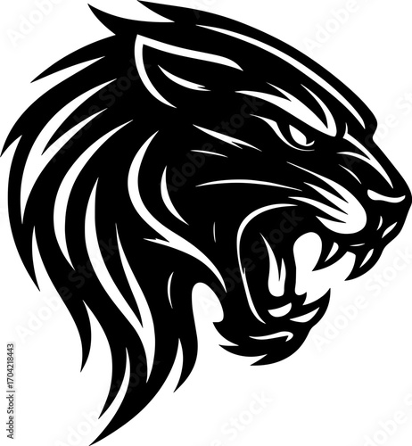 Panther Scalable SVG Vector Graphic with Editable Paths and Layers for Web, UI Design, Digital Art, and Print Applications