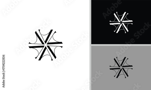 The logo design of the letter A is circular and resembles a water wheel, elegant and modern.