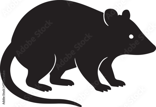 Virginia opossum silhouette vector design