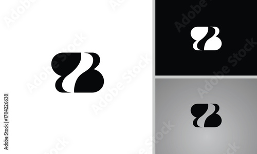 Desain logo huruf BB yang kreatif, elegan, dan modern