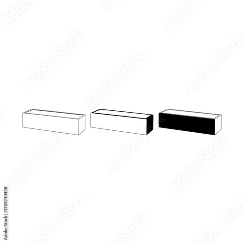 This image shows three different color variations of a long, rectangular planter box, ideal for outdoor use.