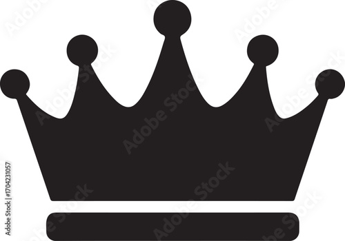 Silhouette vector of crown icon for royalty, luxury, king, queen, leadership, prestige, and design