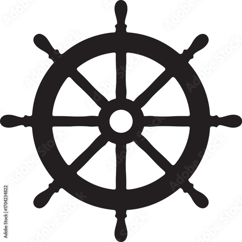 ship string silhouette on a white background