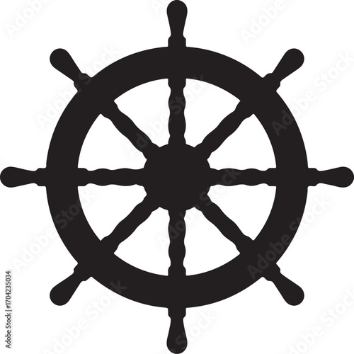 ship string silhouette on a white background