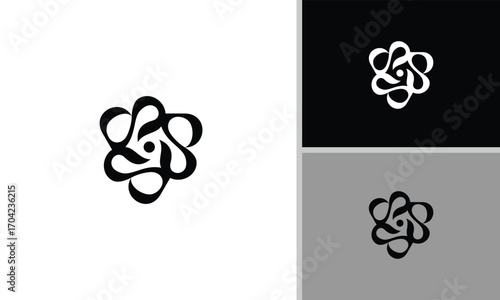 The 3 S logo design resembles a creative, elegant and modern flower.