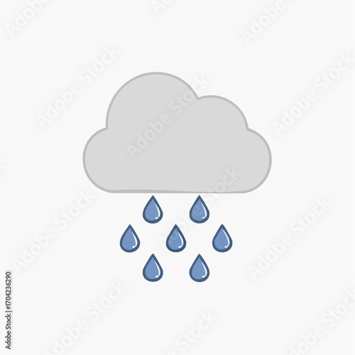 A cloudy sky with raindrops illustrates the concept of cloud computing and internet communication