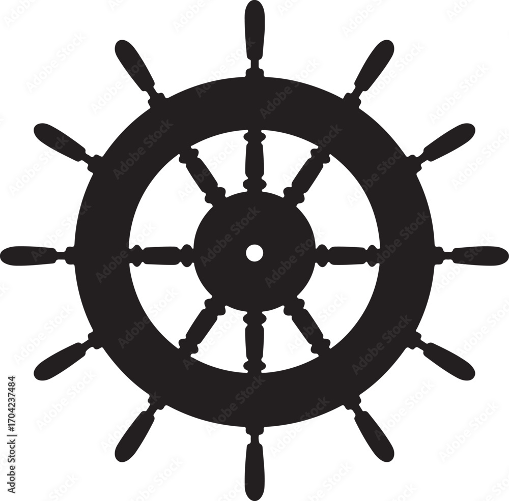 Obraz premium ship string silhouette on a white background