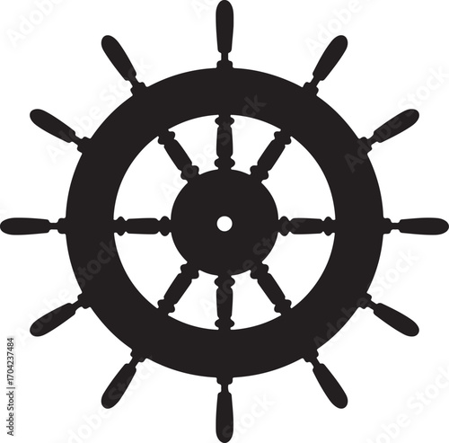 ship string silhouette on a white background