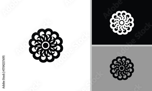 Creative, elegant and modern flower logo design