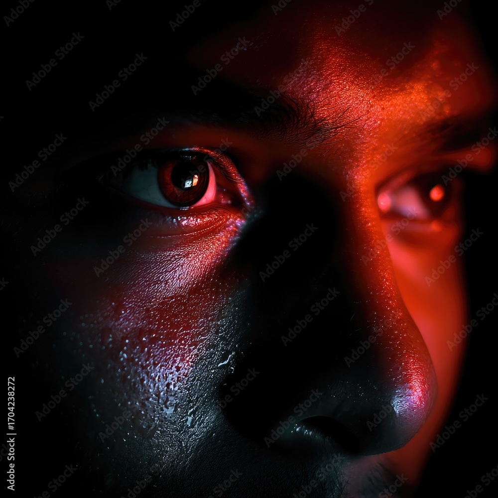 Naklejka premium Mysterious Red Eyes