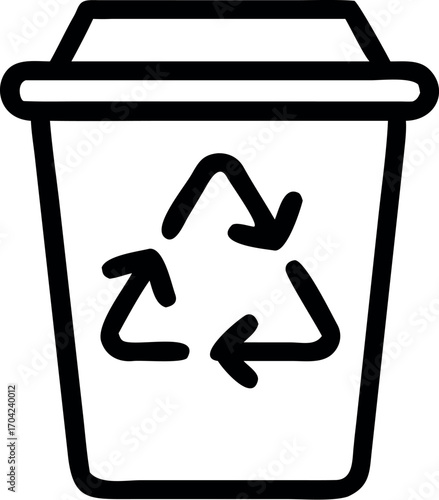 Vector art of recycle bin, promoting waste sorting