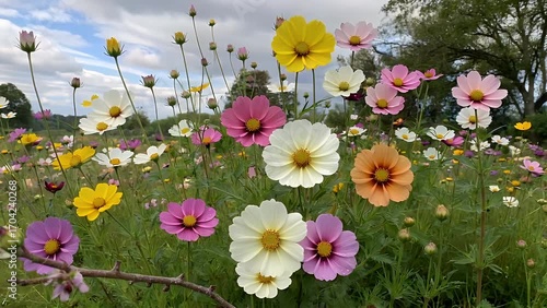 Assortment of Various Freshly Picked Colorful Flowers Arranged Together in Bouquet