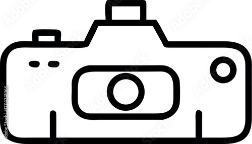 Vector art of camera illustration, capturing memories