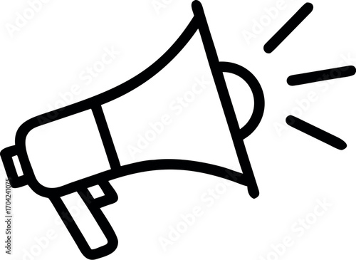 Vector art of megaphone illustration for announcements