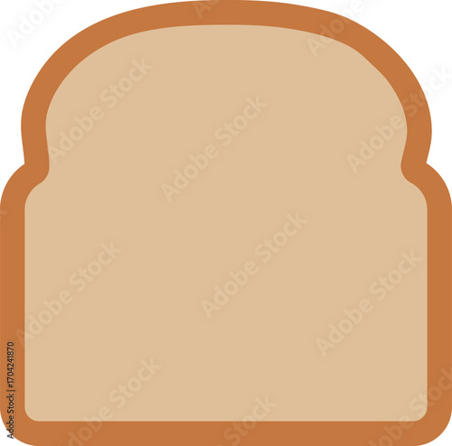 Toast slice vector illustration.
