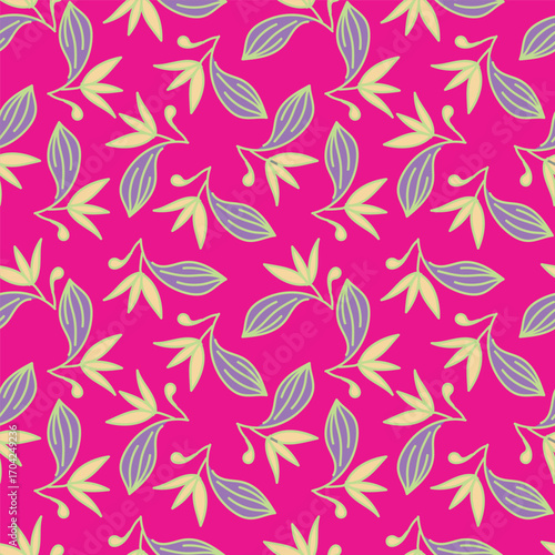 Hand drawn flowers. Seamless background with abstract cute flowers. Vector design ornament for paper; cover; fabric; interior decor; textile; fabric; wallpaper; surface design; label; packaging
