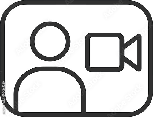 Video Call Icon: Person and Camera Symbol