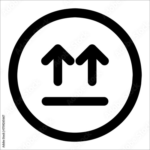 Package handling symbol indicating the correct upright position for shipping Vector