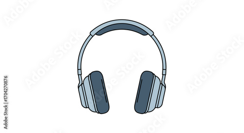 Light blue over ear headphones for music and audio enjoyment.