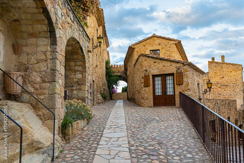 street in the old town of pals, Spain