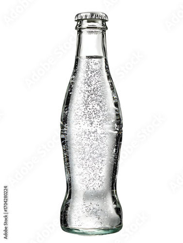 Wallpaper Mural Close up of a glass bottle filled with sparkling water. Torontodigital.ca