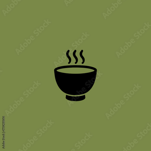 Japanese tea cup icon flat vector design.