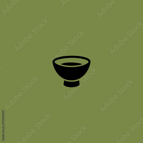 Japanese tea cup icon flat vector design.