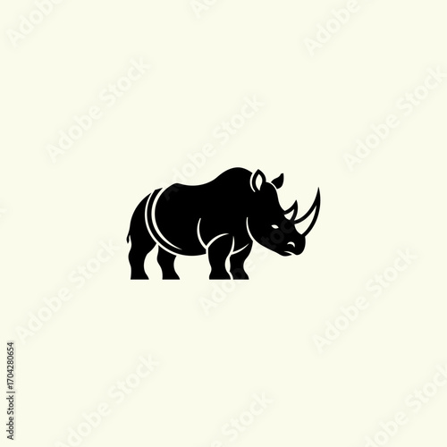 Rhino icon flat vector design.