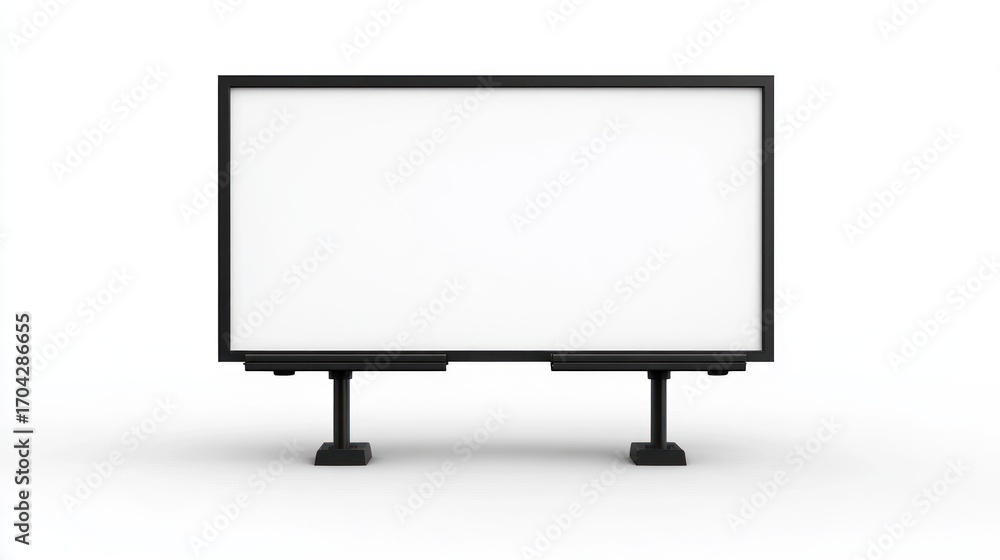 Naklejka premium Blank billboard on white for advertising mockup