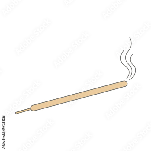 Flat incense stick