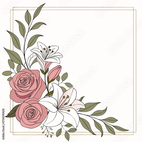 vector illustration of a rose