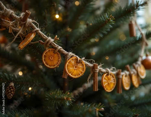 Rustic Dried Orange and Cinnamon Garland