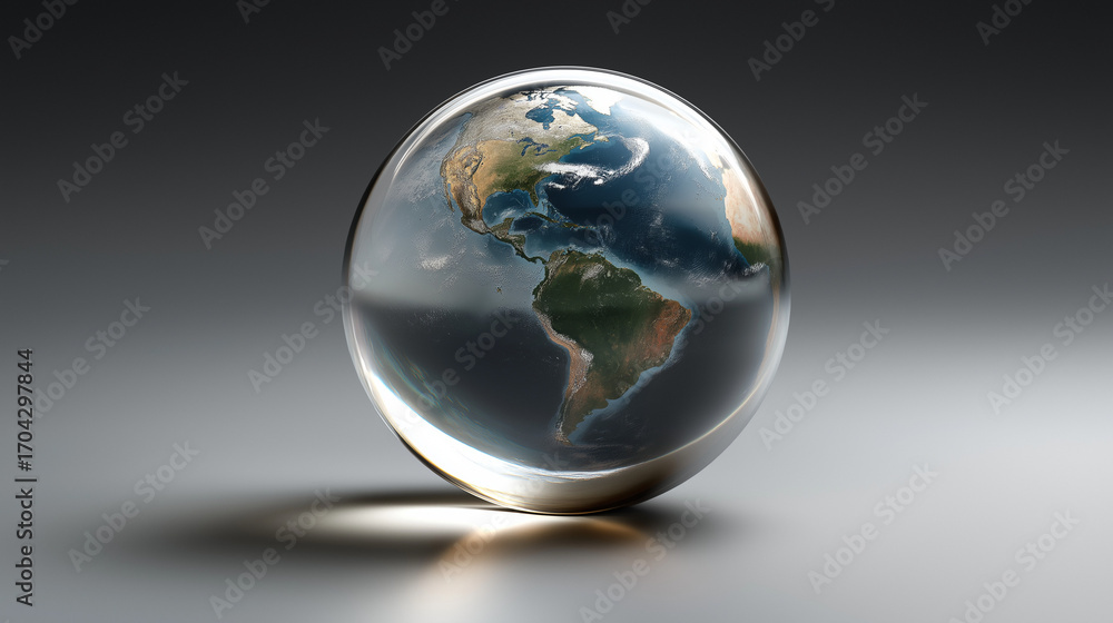Fototapeta premium Globe Sphere Showing the Americas Continents
