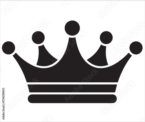 Silhouette of royal crown symbol of power and authority