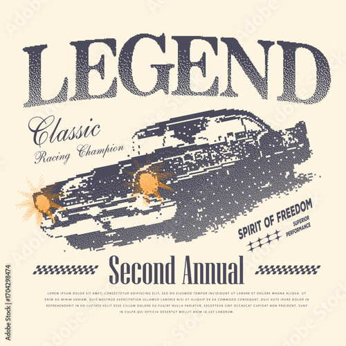 vintage retro shirt design of racing car, Car print design for t shirt print, Racing club vector t-shirt print design, Car, Racing, Race, Speed, Speedway, Road Speed, T-shirt, Shirt, Poster,Background