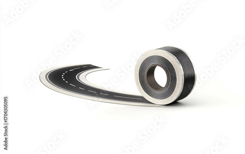 Digital artwork of a surreal tape dispenser transforming into unusual fantasy inspired shapes isolated on transparent background PNG